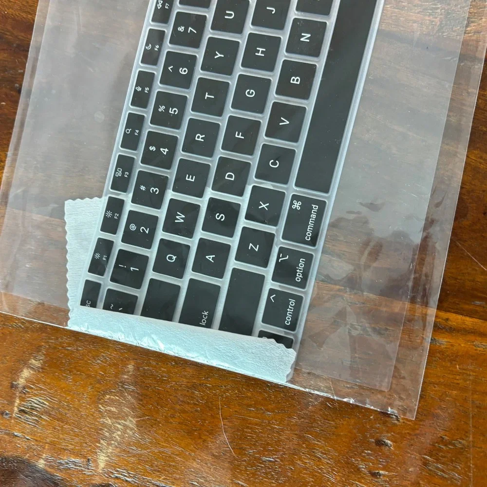 DONGKE Black Silicone Keyboard Cover for MacBook Air 13 Inch 2018-2021 Release